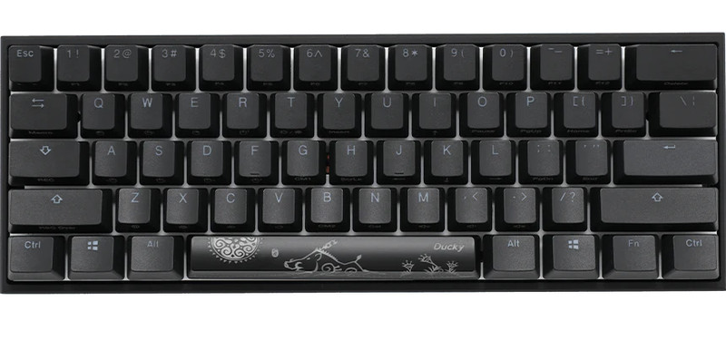 Ducky One 2 Mecha Mini Black - Cherry Blue - لوحة مفاتيح